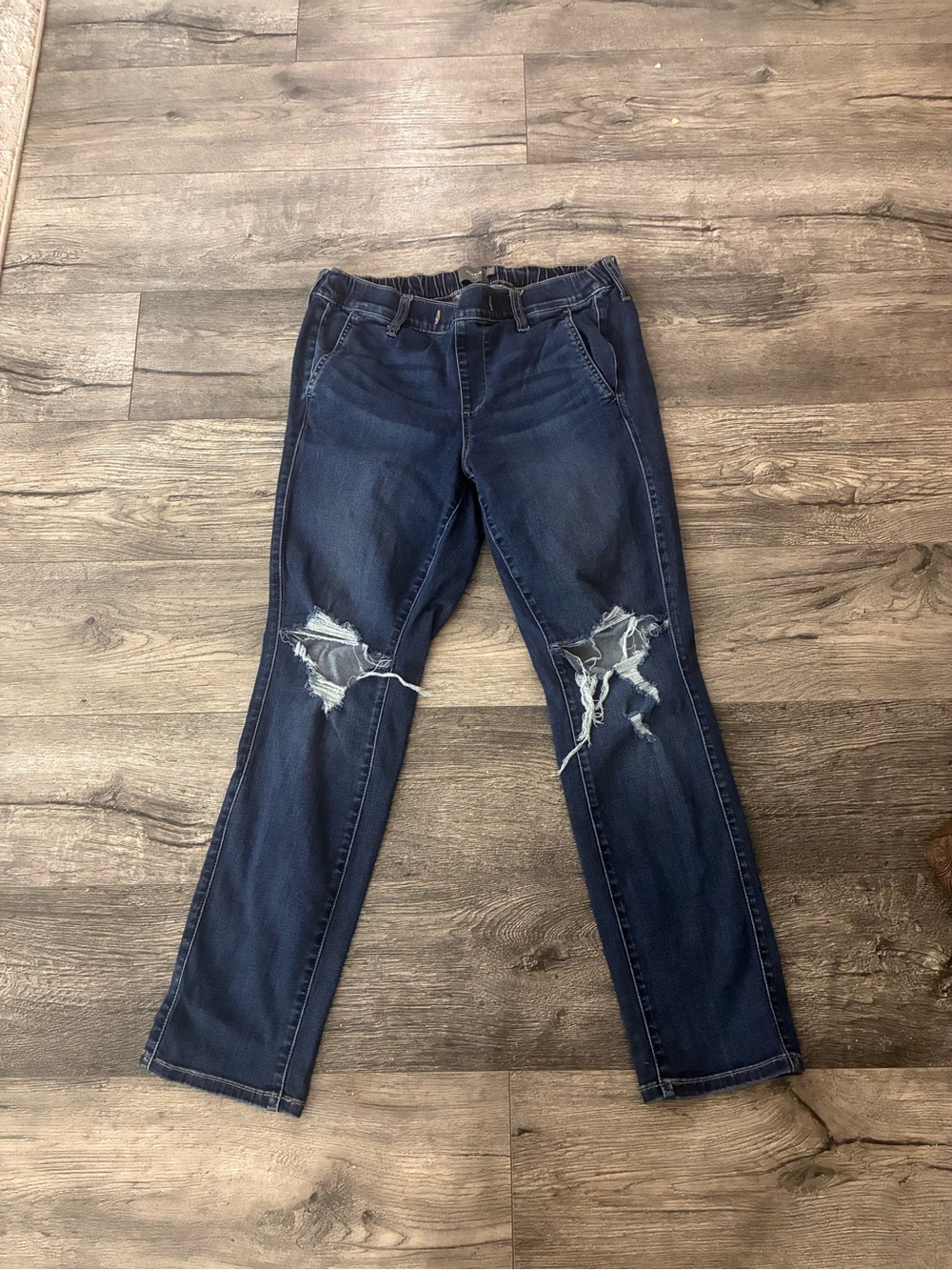 torrid Dark Blue Distressed Skinny Jeans